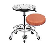 Ktrezs El Taburete De Acero Inoxidable Pesado Puede Rodar Y Girar a Una Altura Ajustable, con Una Funda De Asiento Suave Y Un Taburete De Trabajo De Dibujo Giratorio con PE S