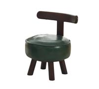 Ktrezs Foot Taburete Redondo Otomano, Reposo En Cuero Impermeable Reposo En Pie con Patas De Madera No Esquides, Otomanos Pequeños De Falso, Taburete De Paso del Reposapiés C