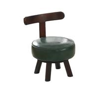 Ktrezs Foot Taburete Redondo Otomano, Reposo En Cuero Impermeable Reposo En Pie con Patas De Madera No Esquides, Otomanos Pequeños De Falso, Taburete De Paso del Reposapiés D