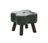 Ktrezs Foot Taburete Redondo Otomano, Reposo En Cuero Impermeable Reposo En Pie con Patas De Madera No Esquides, Otomanos Pequeños De Falso, Taburete De Paso del Reposapiés B