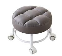 Ktrezs Mini Taburete De Scoot De Rodadura Giratoria, Taburete Enrollable Corto con Ruedas De Servicio Pesado para Garaje, Jardinería, Hogar, Fiesta Diaria, Salón De Uñas, S Dark Gray