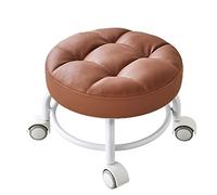 Ktrezs Mini Taburete De Scoot De Rodadura Giratoria, Taburete Enrollable Corto con Ruedas De Servicio Pesado para Garaje, Jardinería, Hogar, Fiesta Diaria, Salón De Uñas, S Coffee