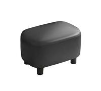 Ktrezs Plazo Pequeño De 12.5 ", con Reposapiés De Asiento Acolchado De Esponja, Silla De Maquillaje Sin Respaldo, Asiento Moderno De Reposapiés De Medio Siglo para Sofá, Do Black