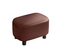 Ktrezs Plazo Pequeño De 12.5 ", con Reposapiés De Asiento Acolchado De Esponja, Silla De Maquillaje Sin Respaldo, Asiento Moderno De Reposapiés De Medio Siglo para Sofá, Do Brown