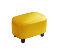 Ktrezs Plazo Pequeño De 12.5 ", con Reposapiés De Asiento Acolchado De Esponja, Silla De Maquillaje Sin Respaldo, Asiento Moderno De Reposapiés De Medio Siglo para Sofá, Do Yellow