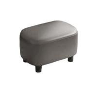 Ktrezs Plazo Pequeño De 12.5 ", con Reposapiés De Asiento Acolchado De Esponja, Silla De Maquillaje Sin Respaldo, Asiento Moderno De Reposapiés De Medio Siglo para Sofá, Do Gray