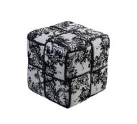 Ktrezs Taburete De Pie De Cuero PU Tapizado Otomático Cuadrado 35 * 29 * 47cm Reposo En Pie con Almohadillas Antideslizantes Y Silenciosas Sillas Otomanas para Sala De Estar De White Black