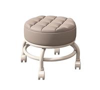 Ktrezs Taburete de Rodadura Baja Taburete con Ruedas y cojín de Esponja Espesado cómodo, Taburete de pedicura Baja para Uso Sentado para Oficina en casa Garaje Tienda fitne T