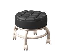 Ktrezs Taburete de Rodadura Baja Taburete con Ruedas y cojín de Esponja Espesado cómodo, Taburete de pedicura Baja para Uso Sentado para Oficina en casa Garaje Tienda fitne S
