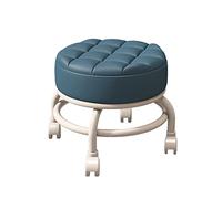 Ktrezs Taburete de Rodadura Baja Taburete con Ruedas y cojín de Esponja Espesado cómodo, Taburete de pedicura Baja para Uso Sentado para Oficina en casa Garaje Tienda fitne F