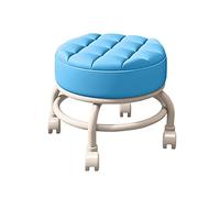 Ktrezs Taburete de Rodadura Baja Taburete con Ruedas y cojín de Esponja Espesado cómodo, Taburete de pedicura Baja para Uso Sentado para Oficina en casa Garaje Tienda fitne D