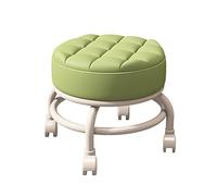 Ktrezs Taburete de Rodadura Baja Taburete con Ruedas y cojín de Esponja Espesado cómodo, Taburete de pedicura Baja para Uso Sentado para Oficina en casa Garaje Tienda fitne R