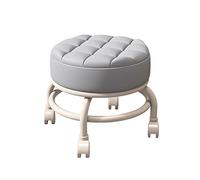 Ktrezs Taburete de Rodadura Baja Taburete con Ruedas y cojín de Esponja Espesado cómodo, Taburete de pedicura Baja para Uso Sentado para Oficina en casa Garaje Tienda fitne W