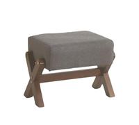 Ktrezs Taburete Rectangular X Pierna De Piernas, Otomana De Reposapiés De 27 Cm De Altura con Patas De Madera, Taburete De Asiento De Té Sofá con Acolchado, Cambio De Zapat X