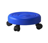 Ktrezs Taburete Redondo bajo Enrollable, 360 ° Roller de Taburete de Lanza Baja con 5 Ruedas para la Tienda Garaje Garden Camping Portable Cocina Rueda de Asiento de trabaj Blue