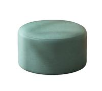 Ktrezs Taburete Redondo Impermeable con Marco De Madera Sólida, Asiento De Esponja De Alta Densidad, Sin Montaje, Múltiples Colores Y Formas (Redondas/cuadradas) para Sala Green-M