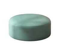 Ktrezs Taburete Redondo Impermeable con Marco De Madera Sólida, Asiento De Esponja De Alta Densidad, Sin Montaje, Múltiples Colores Y Formas (Redondas/cuadradas) para Sala Green-S