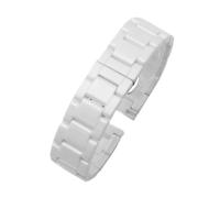 KTRSAVSSA Correa de cerámica compatible con Rossini, Guess, Ebo, Watch King, correa de acero, pulsera de 16 y 18 mm.(White,15mm)