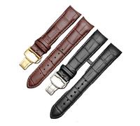 KTRSAVSSA Correa de reloj de piel de becerro con interfaz de arco de 18 mm, 19 mm, 20 mm, 21 mm, 22 mm, 23 mm y 24 mm, compatible con correas de reloj Tissot, Seiko y Omega.(Black-Red NOBuckle,21mm)