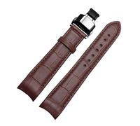 KTRSAVSSA Correa de reloj de piel de becerro con interfaz de arco de 18 mm, 19 mm, 20 mm, 21 mm, 22 mm, 23 mm y 24 mm, compatible con correas de reloj Tissot, Seiko y Omega.(Brown-Brown-Black,20mm)