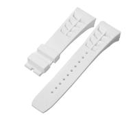 KTRSAVSSA Correa De Silicona Suave Compatible Con Richard Mille RM53/055/011/050, Pulsera De Caucho Resistente Al Agua Y Al Sudor For Hombre, 25 Mm, Accesorios For Reloj(White no buckle)