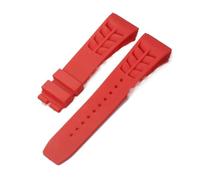 KTRSAVSSA Correa De Silicona Suave Compatible Con Richard Mille RM53/055/011/050, Pulsera De Caucho Resistente Al Agua Y Al Sudor For Hombre, 25 Mm, Accesorios For Reloj(Red no buckle)
