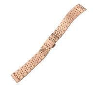 KTRSAVSSA Pulseras sólidas de acero inoxidable de 12 mm, 24 mm, 22 mm, 21 mm, 20 mm y 19 mm compatibles con Citizen Eco-Drive, Casio Lineage Zenith, correa negra de 14 mm.(Rosegold,21mm)