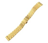 KTRSAVSSA Pulseras sólidas de acero inoxidable de 12 mm, 24 mm, 22 mm, 21 mm, 20 mm y 19 mm compatibles con Citizen Eco-Drive, Casio Lineage Zenith, correa negra de 14 mm.(Golden,21mm)