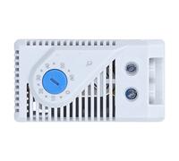 KTS 011 Termostato Mecánico, Controlador Bimetálico, Ajustable 0-60 ° C Normalmente Abierto, Montaje de Riel DIN para Control de Ventilador de Gabinete Eléctrico