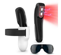 KTS Dispositivo de terapia láser frío 2 en 1, dispositivo de terapia de luz roja, terapia de luz infrarroja, para alivio del dolor corporal, cuidado de articulaciones y músculos (4 x 808 nm+12 x 650