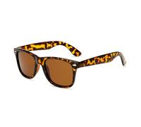 KTUCN Gafas de sol clásicas polarizadas para hombre 2025, para mujer, con espejo, lentes azules, para conducción nocturna, protección UV400, para verano, 2 marrón leopardo, BH01