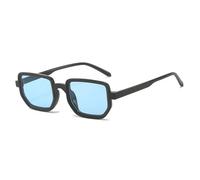 KTUCN Gafas de sol con montura degradada para playa, viajes, ropa de calle, lentes azules, protección UV400, tonos negros, neg