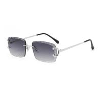 KTUCN Gafas de sol cuadradas de moda, estilo vintage, para mujer y hombre, sin montura, gafas de sol retro sin aro.