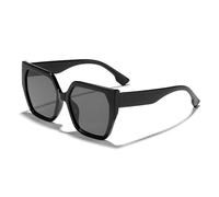 KTUCN Gafas de sol cuadradas de montura grande a la moda para mujer. Gafas de sol negras extragrandes de moda para mujer.