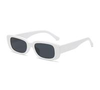 KTUCN Gafas de sol cuadradas negras para mujer, gafas de sol rectangulares pequeñas para mujer, gafas de sol con efecto espejo