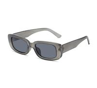 KTUCN Gafas de sol cuadradas negras para mujer, gafas de sol rectangulares pequeñas para mujer, gafas de sol con efecto espejo