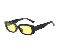 KTUCN Gafas de sol cuadradas negras para mujer, gafas de sol rectangulares pequeñas para mujer, gafas de sol con efecto espejo