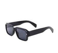 KTUCN Gafas de sol cuadradas vintage para hombre y mujer, gafas de sol de moda, gafas de sol negras con degradado.