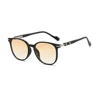 KTUCN Gafas de sol de moda con remaches ovalados para mujer, estilo retro, con degradado, UV400, estilo punk, color negro y na