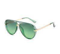 KTUCN Gafas de sol de moda de colores para hombre y mujer, con protección UV400, color verde, 140 mm