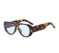 KTUCN Gafas de sol de moda populares para mujer, estilo retro, color azul té, con protección UV400, para hombre, de pierna anc