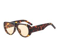 KTUCN Gafas de sol de moda populares para mujer, estilo retro, color azul té, con protección UV400, para hombre, de pierna anc