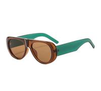 KTUCN Gafas de sol de moda populares para mujer, estilo retro, color azul té, con protección UV400, para hombre, de pierna anc