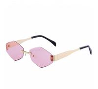 KTUCN Gafas de sol de mujer sin montura de metal, estilo punk, para hombre, para actividades al aire libre, ver