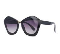 KTUCN Gafas de sol de ojo de gato de gran tamaño para mujer, modernas, con protección UV400, estilo vintage, gris, BH01