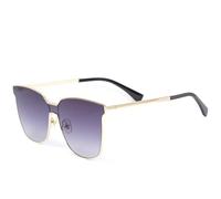 KTUCN Gafas de sol de una pieza de metal para mujer, montura grande, estilo punk, para hombre, para exteriores,