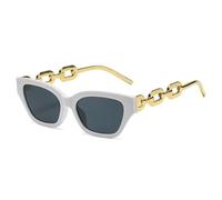 KTUCN Gafas de sol estilo ojo de gato doradas de moda para mujer, gafas vintage negras, gafas de sol para mujer, UV400, B, 141