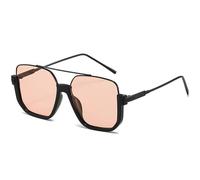 KTUCN Gafas de sol metálicas para exteriores, conducción y viajes, protección UV400, color negro y rosa, BH01