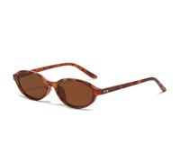 KTUCN Gafas de sol pequeñas para mujer, estilo retro, con remaches, estilo punk, con protección UV400, color té y leopardo, 13