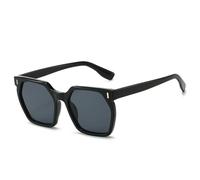 KTUCN Gafas de sol personalizadas para mujer, gafas de sol de moda con degradado de color, gafas de sol modernas, negras, 14,5 cm